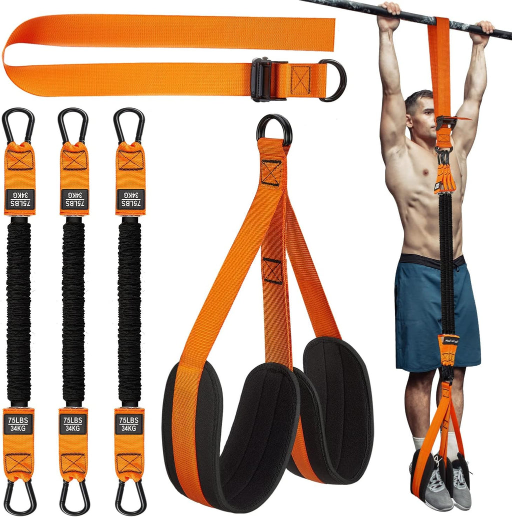 Skiennix Pull Up Assistance Bands - Heavy Resistance Training Set for Home Workouts & Physical Therapy