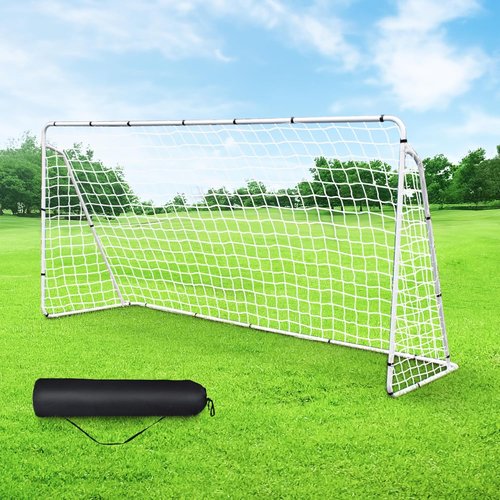 F2C Soccer Net - 12x6 FT Portable Soccer Goal for Kids & Adults | Steel Frame with Carry Bag & Ground Stakes