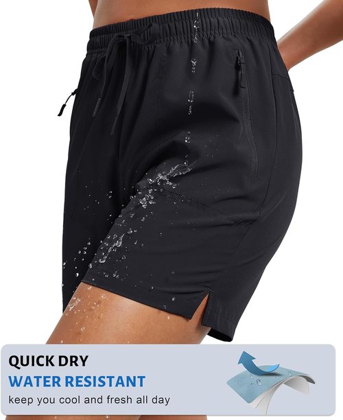 MAGCOMSEN Women's Hiking Shorts - Quick Dry, Lightweight, UPF 50+ | Casual Athletic Shorts with Pockets