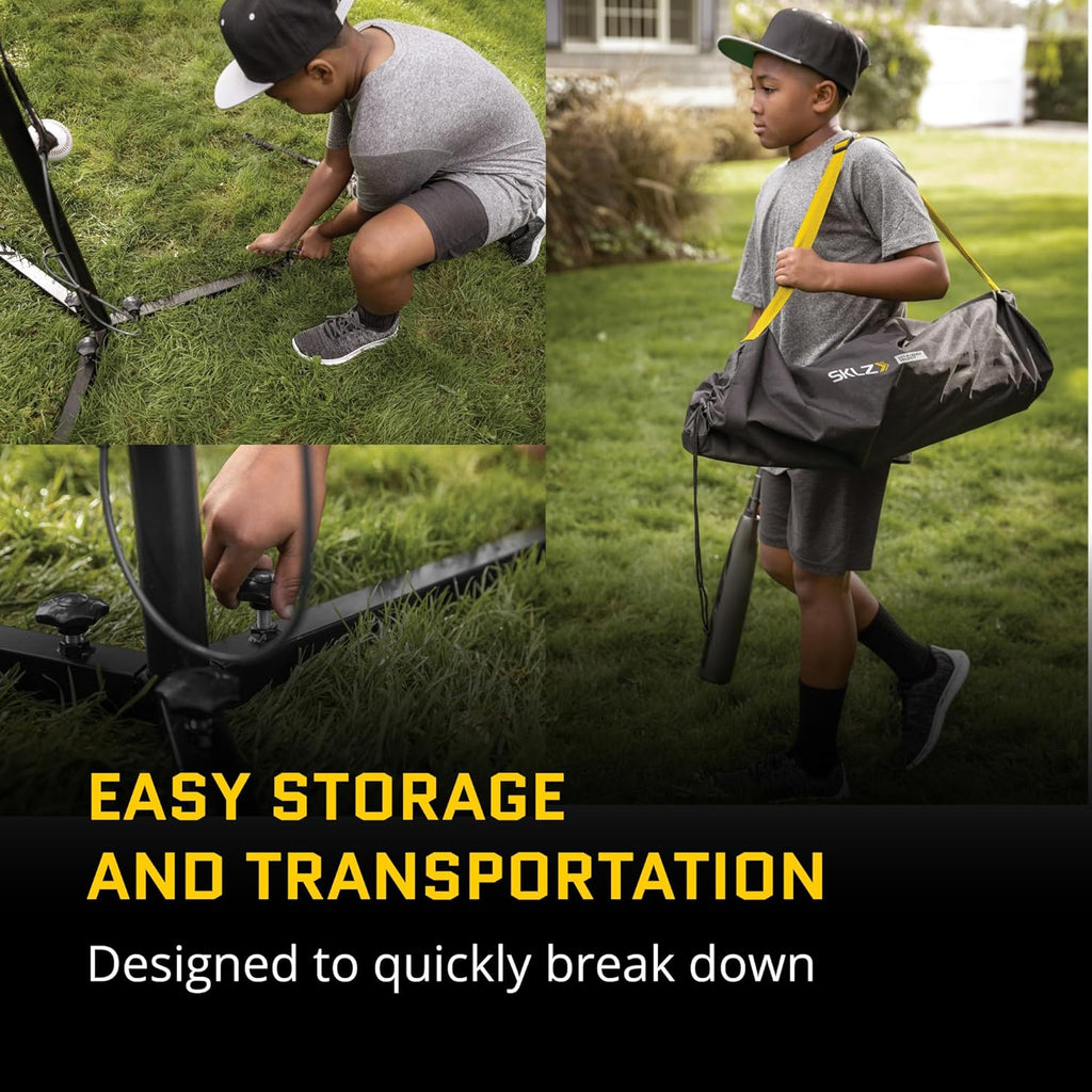 SKLZ Hit-A-Way Baseball Swing Trainer - Portable Training Station with Adjustable Stand