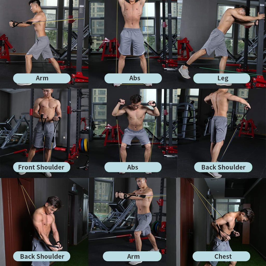 WHATAFIT Resistance Bands - Versatile Exercise Bands with Handles for Strength Training | Home Gym Equipment