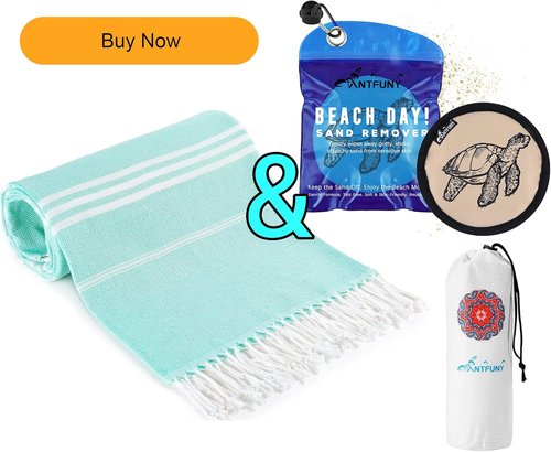 Antfuny Beach Towel - Sand-Resistant Design for Ultimate Comfort | Quick-Dry, Lightweight