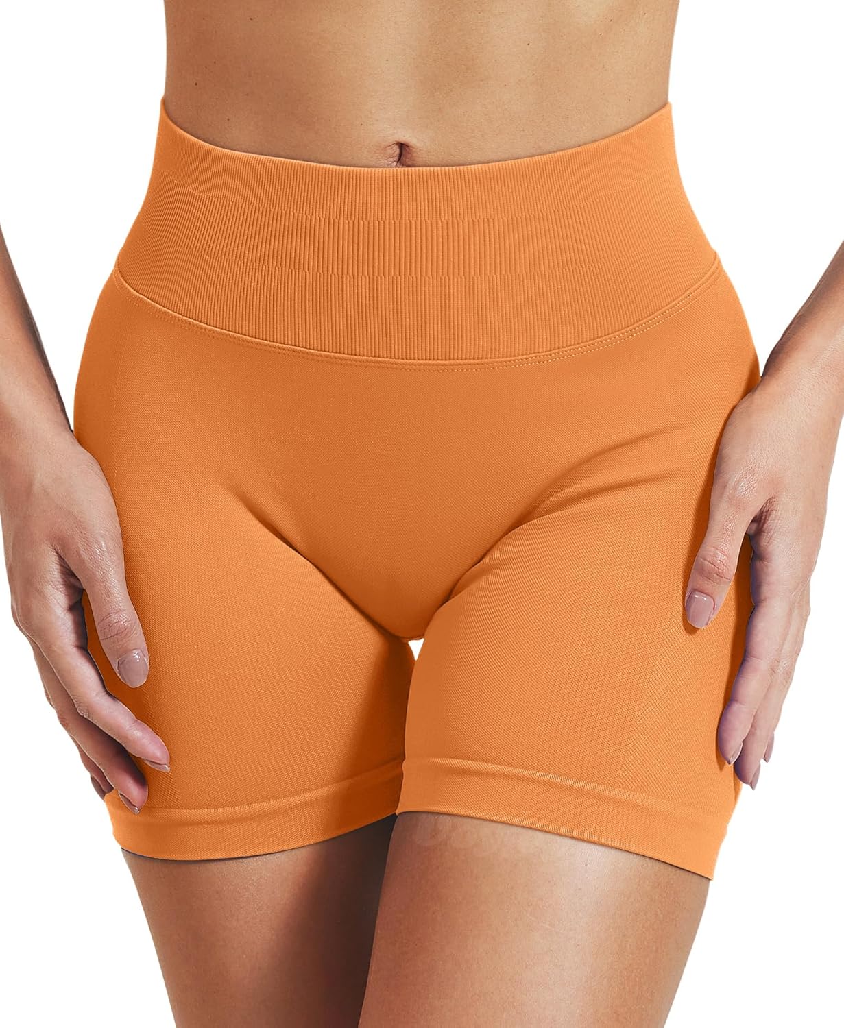 VOYJOY Women's Scrunch Butt Lifting Workout Shorts - Seamless Gym Biker Shorts in 2.5"/3.6"/4.5"/6" Sizes