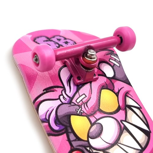 SPITBOARDS® Fingerboard Bearing Wheels, CNC Polyurethane, Set of 4, Pink