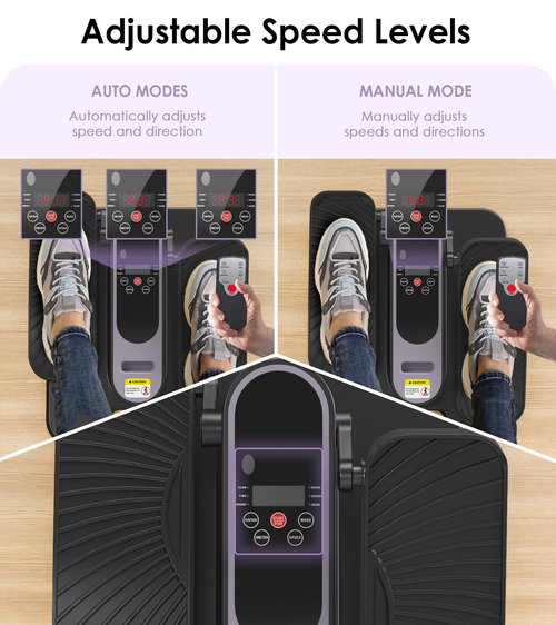 Under Desk Elliptical Machine for Senior Mini Elliptical Leg Exerciser with Remote Control Portable Electric Seated Foot Pedal Exerciser for Home Office