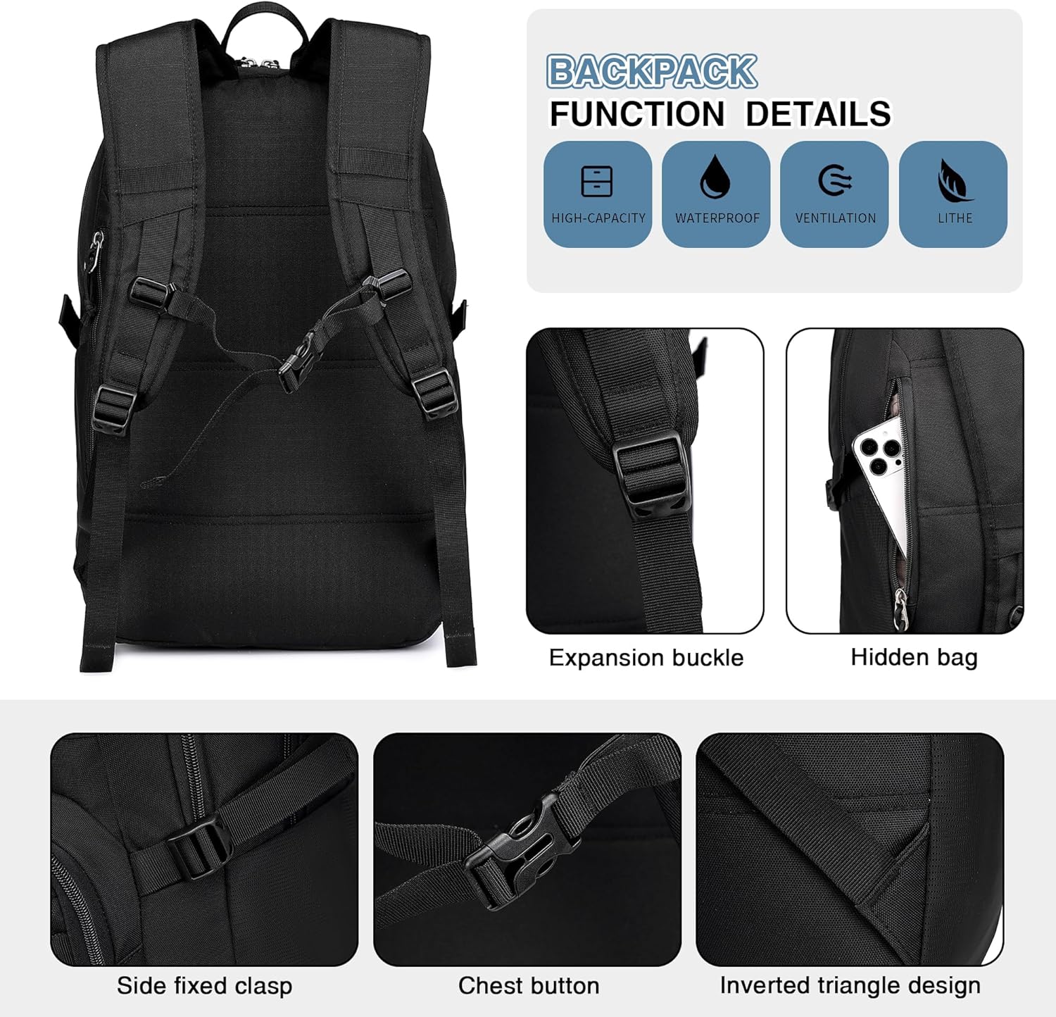 Skiennix Military Tactical Backpack - 3-Day Assault Pack with Molle System for Outdoor Adventures | Grey, 25L