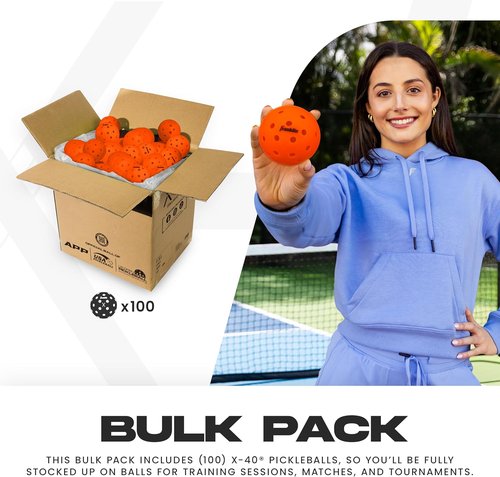 Franklin Sports X-40 Outdoor Pickleballs - Official USA Pickleball Ball | Regulation Size for Tournaments