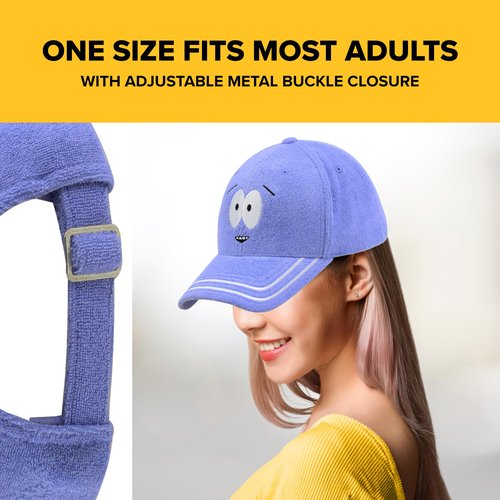 South Park Dad Hat, Towelie Cotton Adjustable Adult Baseball Cap with Curved Brim, Indigo, One Size