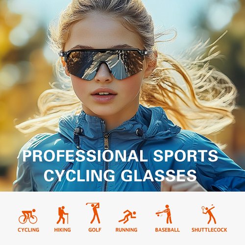 Occhsouo Sports Sunglasses for Men: Cycling Glasses Womens Youth Sunglasses for Baseball Running
