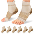 Skiennix Plantar Fasciitis Socks - Compression Ankle Brace with Arch Support for Pain Relief | Nude, XX-Large