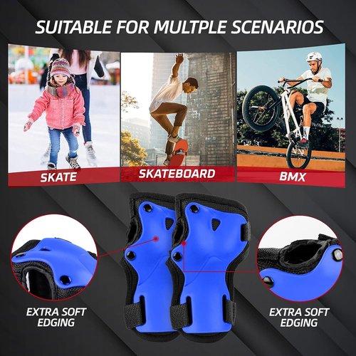 BOSONER Knee and Elbow Pad Set - Protective Gear for Roller Skating, Cycling & BMX | Adult/Child Sizes