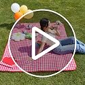 Large Waterproof Sand-Free Beach Blanket - Foldable Picnic Mat for 2-4 People, Classic Red Check 80x60in