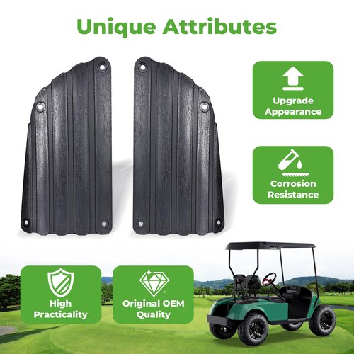 10L0L Golf Cart Rear Driver & Passenger Side Guard Set - Replacement Parts Compatible with EZGO TXT Golf Cart Models, Rugged and Durable, OEM# 75126G01 & 75126G02