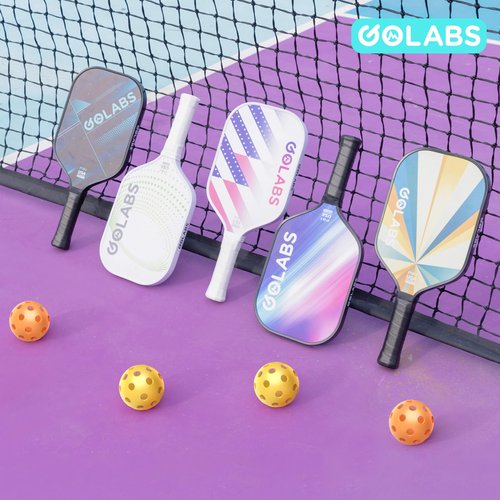 Golabs PB1 Pickleball Paddles Set of 2, Durable Fiberglass Surface& 16mm STR-Core Power Polymer Core, USAPA Approved, 8oz Lightweight & Comfort Anti-Slip Elongated Grip for Increased Power and Spin