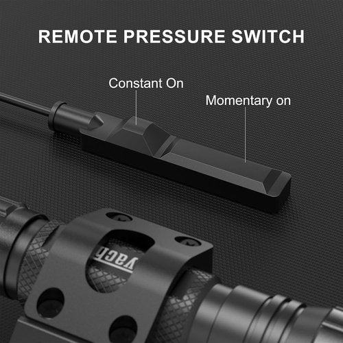 Feyachi Tactical Flashlight - 1200 Lumen LED Light with Picatinny Rail Mount & Pressure Switch