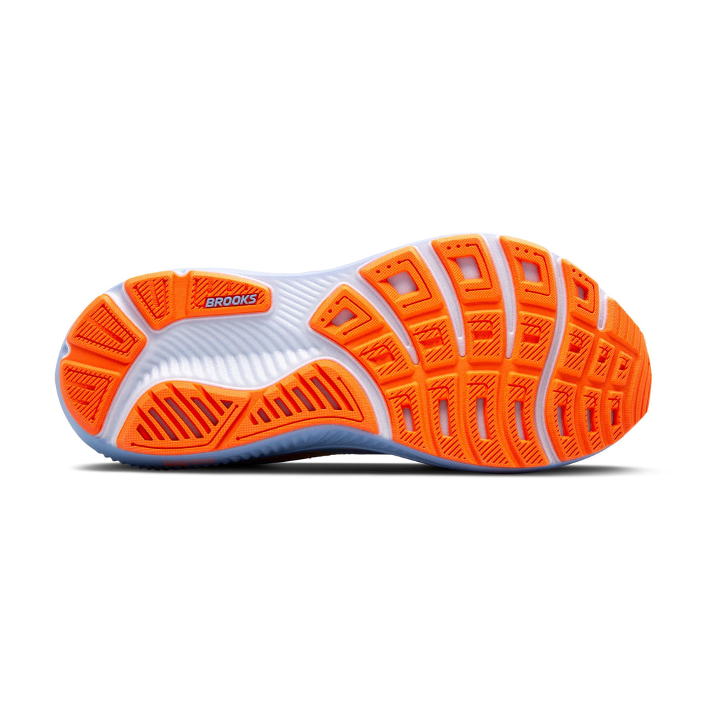 Brooks Women’s Ghost 17 Neutral Running Shoe - Blue Heron/White/Orange - 6 Medium