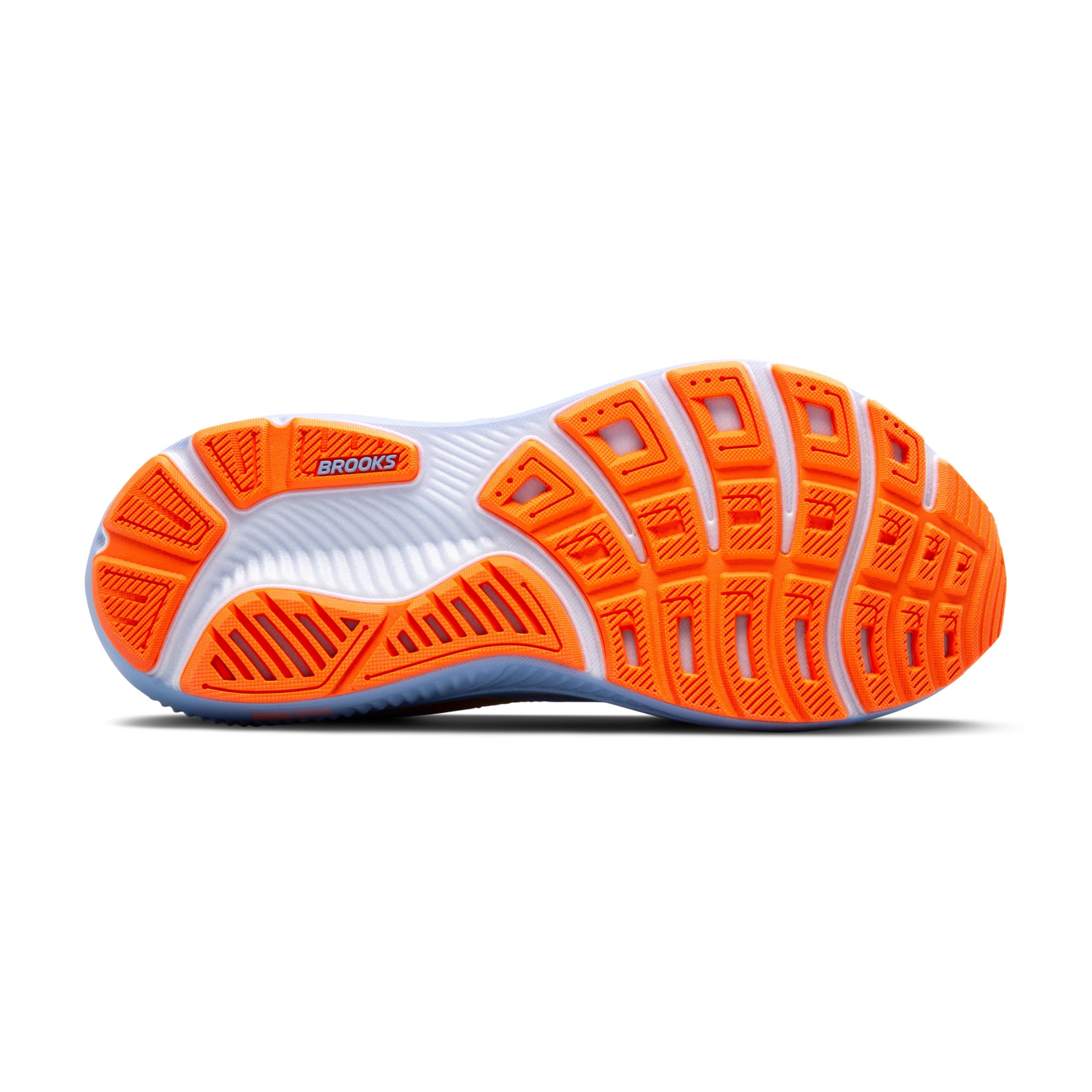 Brooks Women’s Ghost 17 Neutral Running Shoe - Blue Heron/White/Orange - 6 Medium