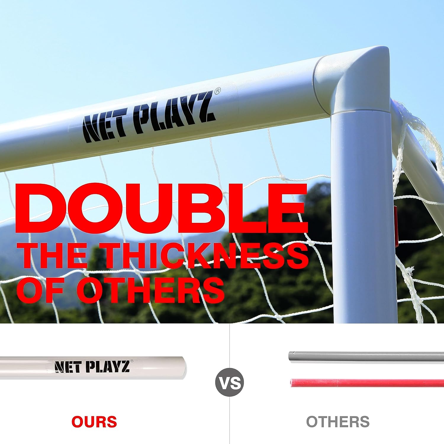 Skiennix Backyard Soccer Goal - High-Strength Weatherproof Net for Quick Setup | Durable Design