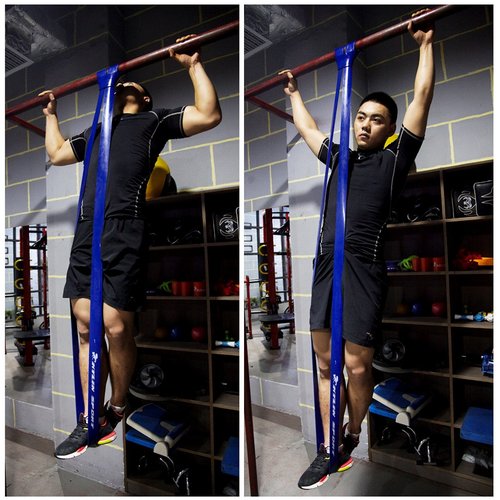 KYLIN SPORT Resistance Band Assisted Pull Up Bands Training Yoga Pilates Elastic Loop Stretch for Crossfit Gymnastics Power-Lifting (Blue)
