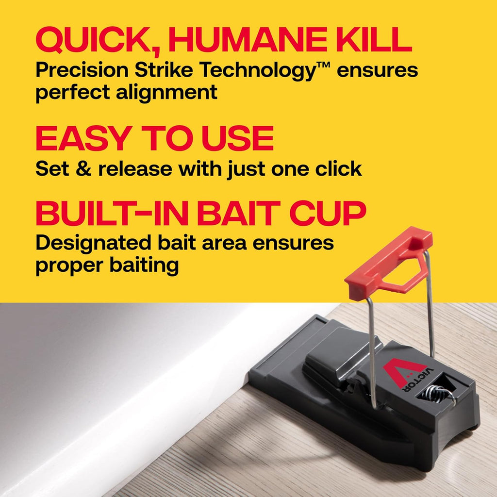 Victor M123SSR Quick-Kill Mouse Trap - 6 Reusable Traps for Effortless Rodent Control