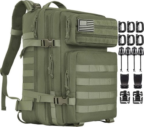 Createy 45L Military Tactical Backpack - Large 3-Day Assault Pack for Camping, Hunting & Hiking