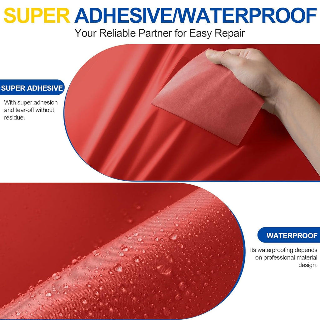 Skiennix Fabric Repair Tape - Waterproof Self-Adhesive Nylon Patch Kit for Jackets & Tents | Red 4x70 Inch