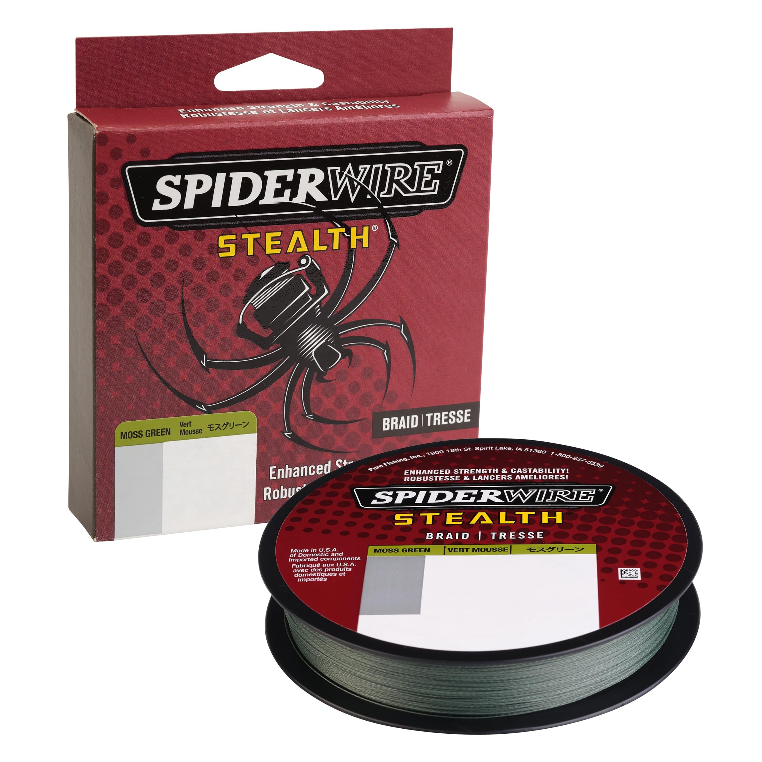 SPIDERWIRE Stealth, Moss Green, 6/1 Pound Test-200 Yard