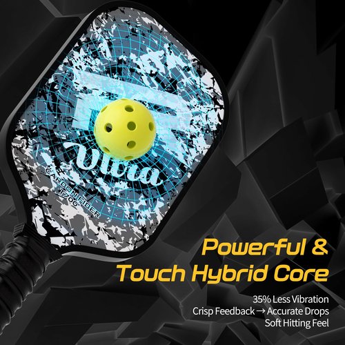 Pickleball Paddle T700 Carbon Fiber,16mm Polymer Honeycomb Core Paddle for Power & Control, Great Spin & Precision Shots for Beginner, Intermediate & Pro Players