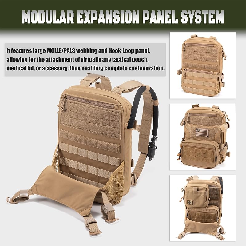 MOLLE Hydration Backpack with Modular Front Panel - ABP Tactical Vest (Variation: Mc)
