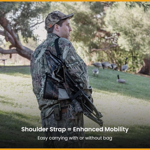 Arrowhead Outdoor Portable Folding Turkey Hunting Blind Chair - Padded Armrest, Camouflage, Low Profile, 2-Pack