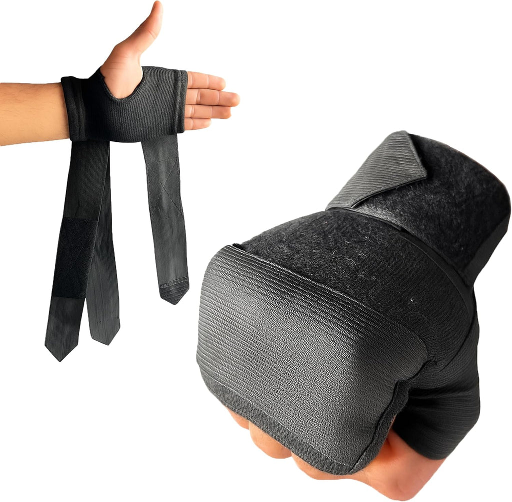Quickrap Boxing Hand Wrap Gloves - Elastic Thumb Loop Protection for Knuckle & Wrist Support | Unisex Training Gear