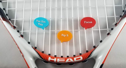 BD INNOVATION ELECTRONICS Tennis Vibration Dampeners Motivational Slogans 6 Pack