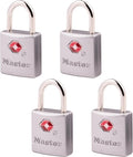 Master Lock Brass TSA Approved Luggage Locks - Keyed Padlocks for Suitcases & Backpacks | 4 Pack
