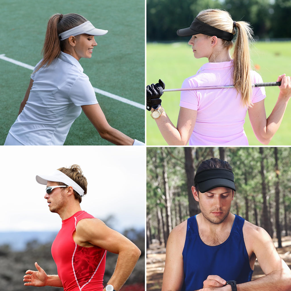 GADIEMKENSD Performance Visor Sun Hat for Women Golf Hat Sun Protection Cooling Running Visors for Tennis Hiking Sport Outdoor Exercise Black