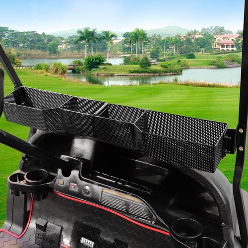 Roykaw Golf Cart Front Inner Basket Dash Storage/Tray Organizer for Club Car DS & Precedent Models, Upgrade Larger Compartments & More Sturdy and Durable