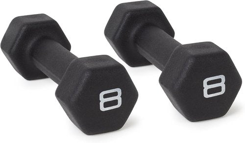 CAP Barbell Dumbbell Weights - Black Neoprene Coated Set for Enhanced Grip and Comfort