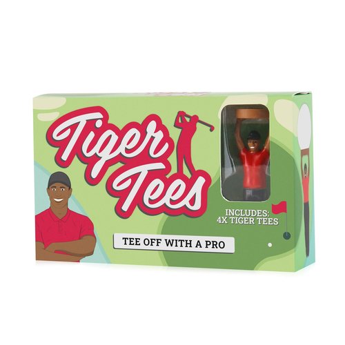 Gift Republic Unisex Tiger Golf Tees 4-Pack, Multi, One Size