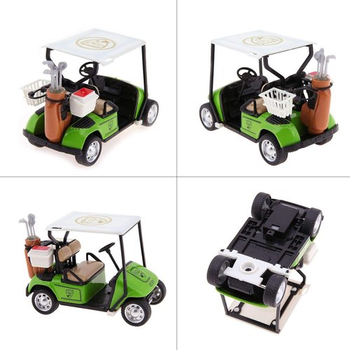 Mini Golf Carts by [Brand Name] - 4" Diecast Alloy Metal Pullback Action | Box of 12 Scale Model Toys