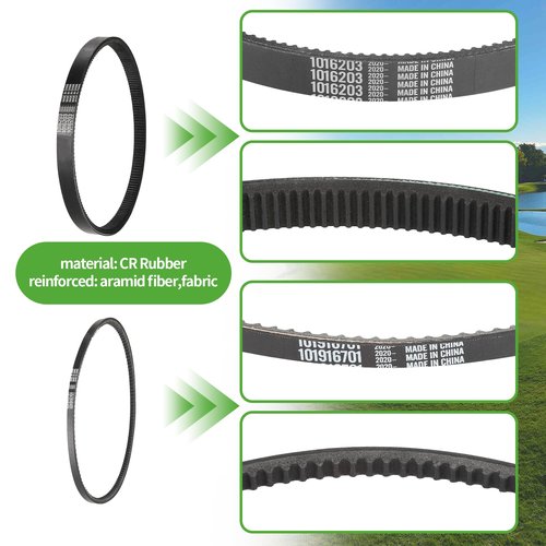 10L0L Drive Belt & Starter Generator Belt Kit Replace for Club Car DS 1997-up, Club Car Precedent 2004-up Gas OEM 101916701 1016203