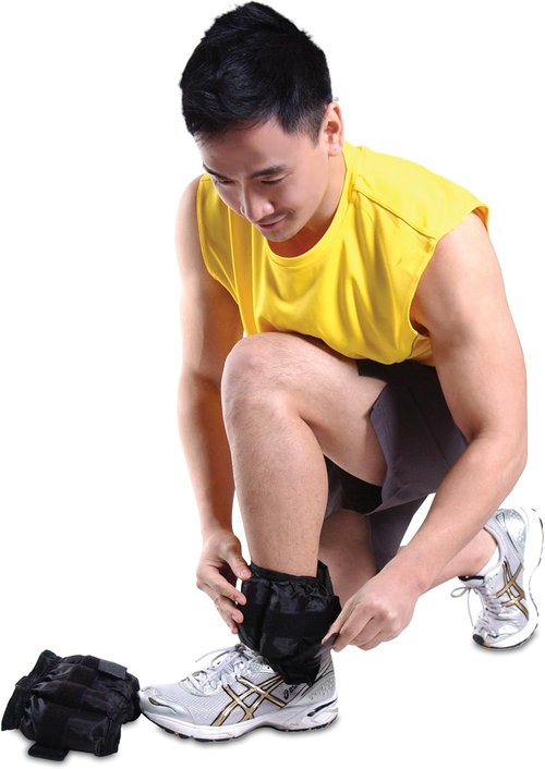 CAP Barbell Adjustable Ankle Weights - 10-20lb Pair for Enhanced Strength Training | Black