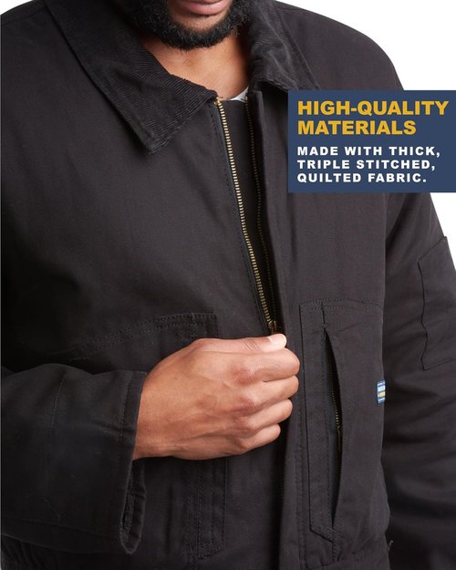 Bass Creek Outfitters Men's Coveralls - Insulated, Water-Resistant Long Sleeve Work Suit | Durable & Comfortable