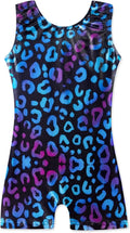 HOZIY Gymnastics Leotards for Girls - Sparkle Unicorn & Leopard Biketard Outfits, Sizes 2-10