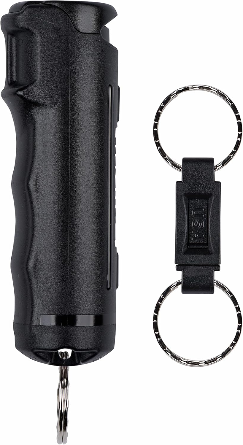 SABRE Fast Flip Top Pepper Gel Keychain - Quick Release for Easy Access | Maximum Police Strength Gel