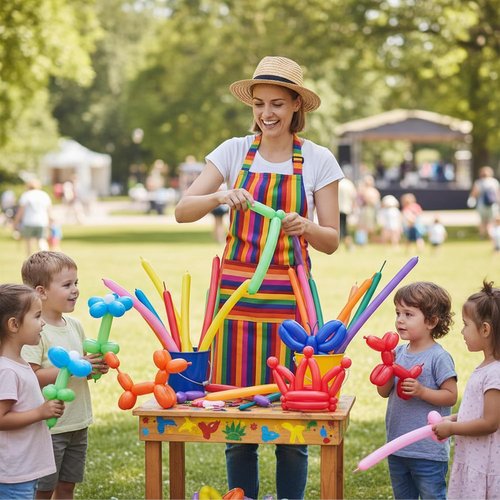 KADBANER 260Q Long Balloons - 100 Pack Latex Balloons for Graduation, Wedding, and Birthday Celebrations