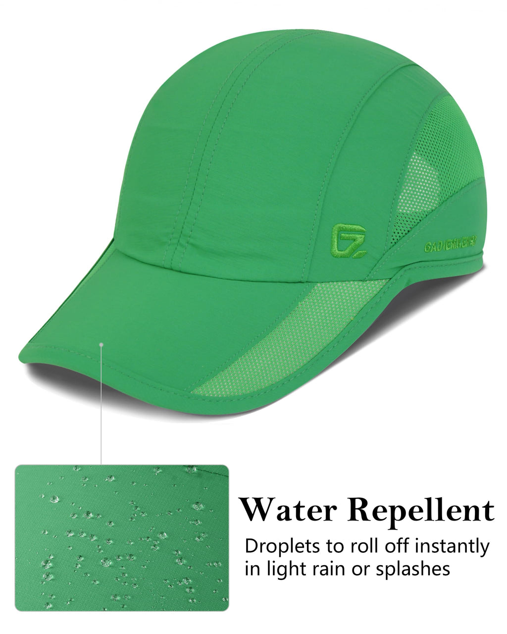 GADIEMKENSD Outdoor Running Hat Men Cooling Baseball Cap Dri Fit Workout Hat Breathable Mesh UPF50+ Women Sun Cap Trucker Dad Hats for Golf Gym Sports Tennis Summer Beach Dark Green M/L 7-7 1/2