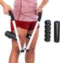 DoubleUP Muscle Roller Therapy Kit - White - Lever-Action Pressure Control & Quick-Change Rollers