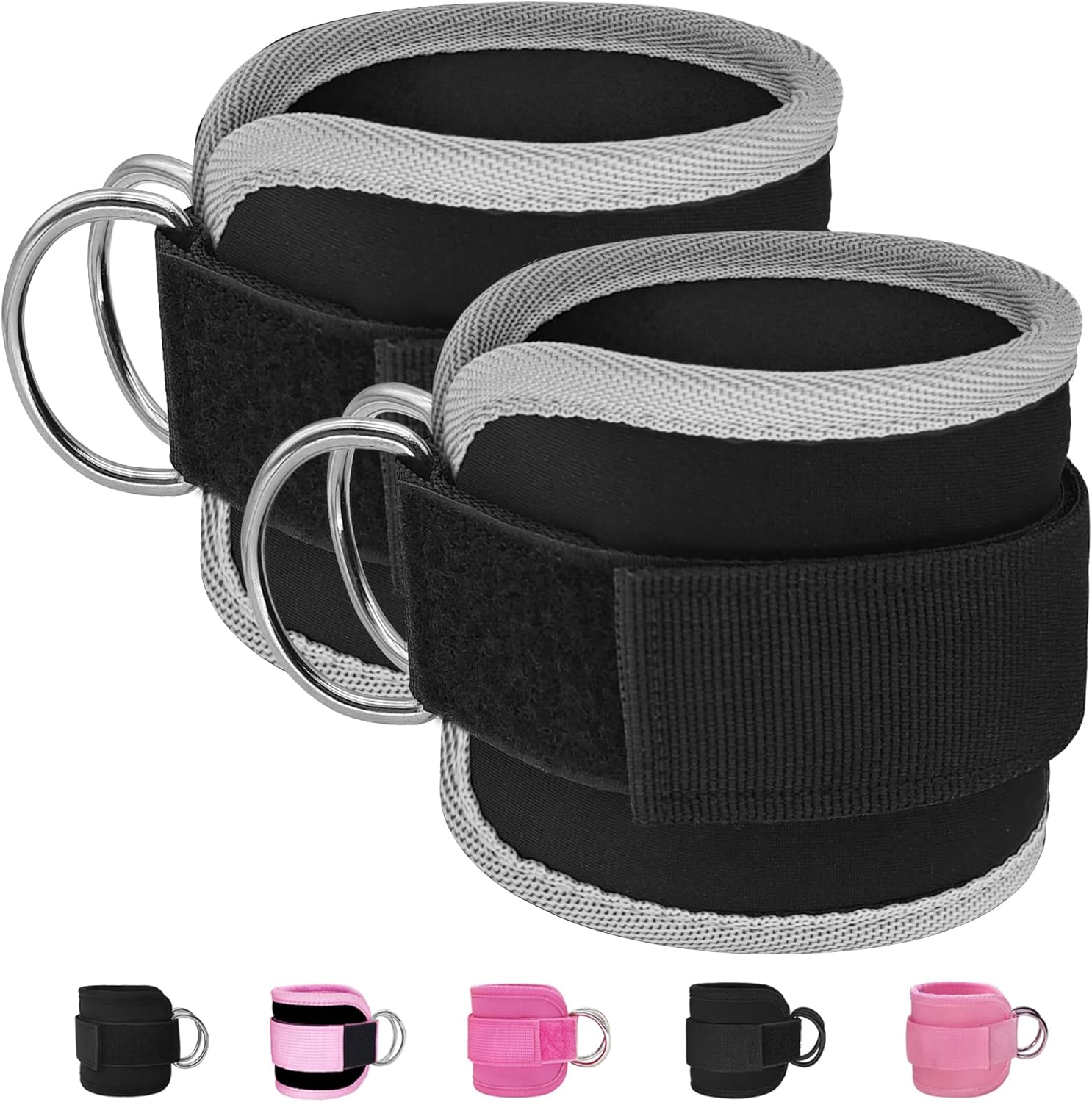 Skiennix Fitness Ankle Straps - Adjustable Neoprene Leg Straps for Glute Kickbacks & Lower Body Workouts