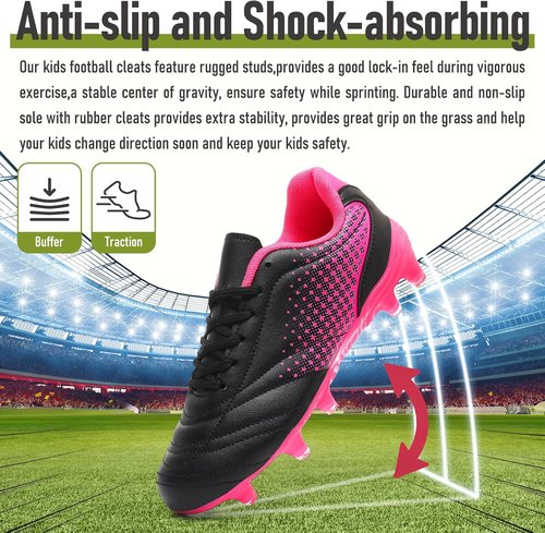 LIZRHA Soccer Shoes - Lightweight Cleats for Boys & Girls | Ideal for Outdoor & Indoor Play