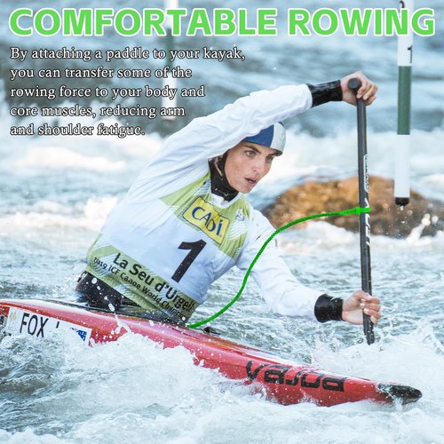 Kayak Paddle Board Tether Leash by [Brand Name] - Stretchable 3.3-7 Feet Strap with Carabiner for SUP & Fishing