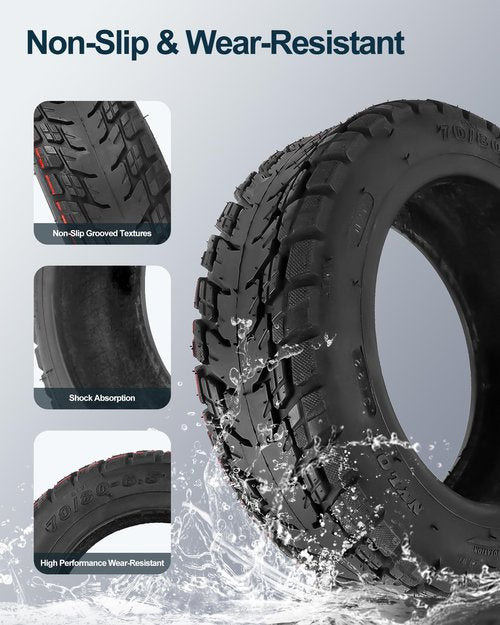 RidTianTek 11 inch 70/80-6.5 Tubeless Rubber Tire for Segway Ninebot S-Plus Smart Self-Balancing Scooter Accessories, Hoverboard Heavy Duty Tire Explosion-proof Replacement, NOT for Ninebot S (2 PCs)